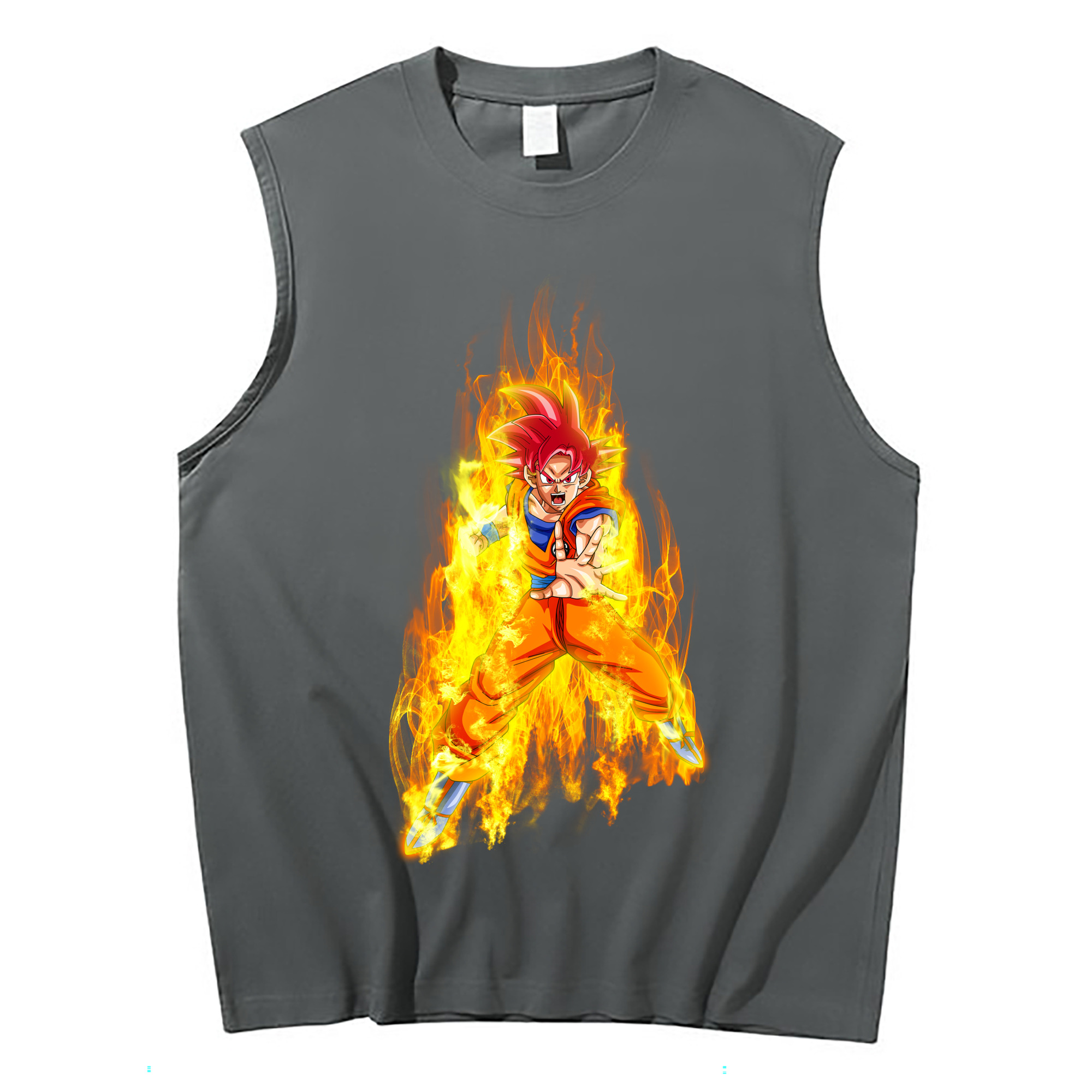 （画像用） ドラゴンボール 孫悟空（そん ごくう）Son Goku カカロット DRAGON BALL Kakarotto コットン100％タンクトップ（フロントプリント）